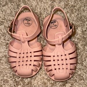 Kids Pink Woven Sandals
